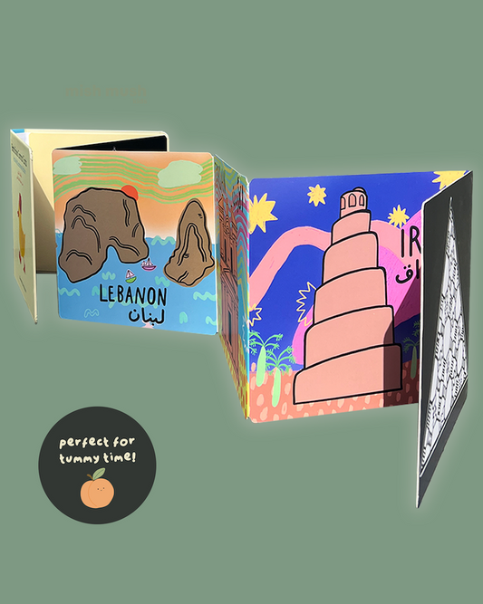 Arab Landmark Contrast Cards for Babies & Infant Development