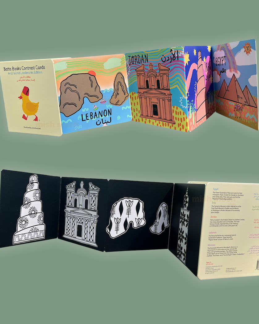 Arab Landmark Contrast Cards for Babies & Infant Development