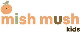 Mish Mush Kids Logo with an apricot